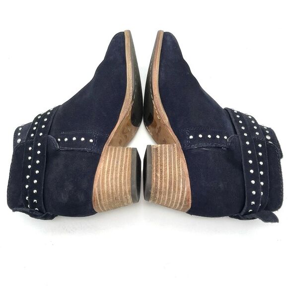 Boden Keira Studded Ankle Booties Ink Dark Navy Suede Women’s Size 38 EU | 7 US - Picture 11 of 16